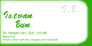 istvan bun business card